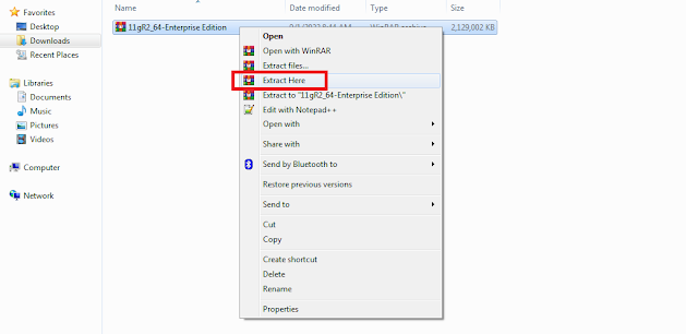 How to Extract Oracle 11g R2 image