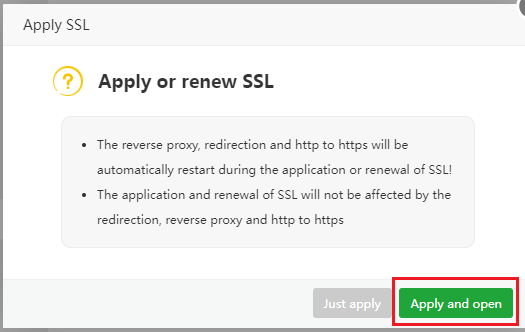 Apply SSL