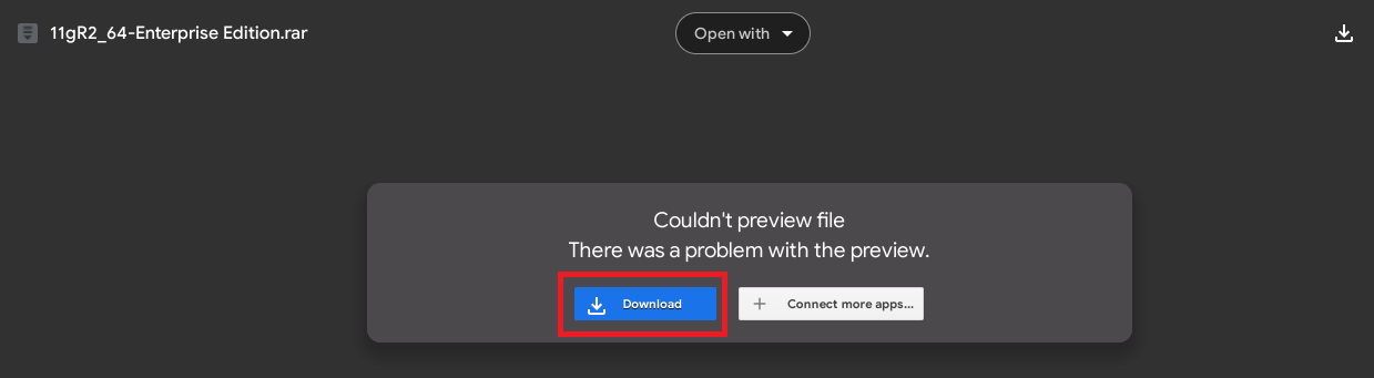Oracle 11g R2 download screen