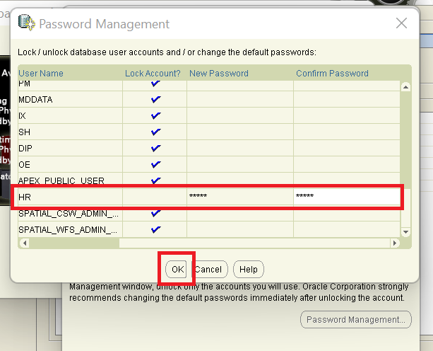 unlock HR user