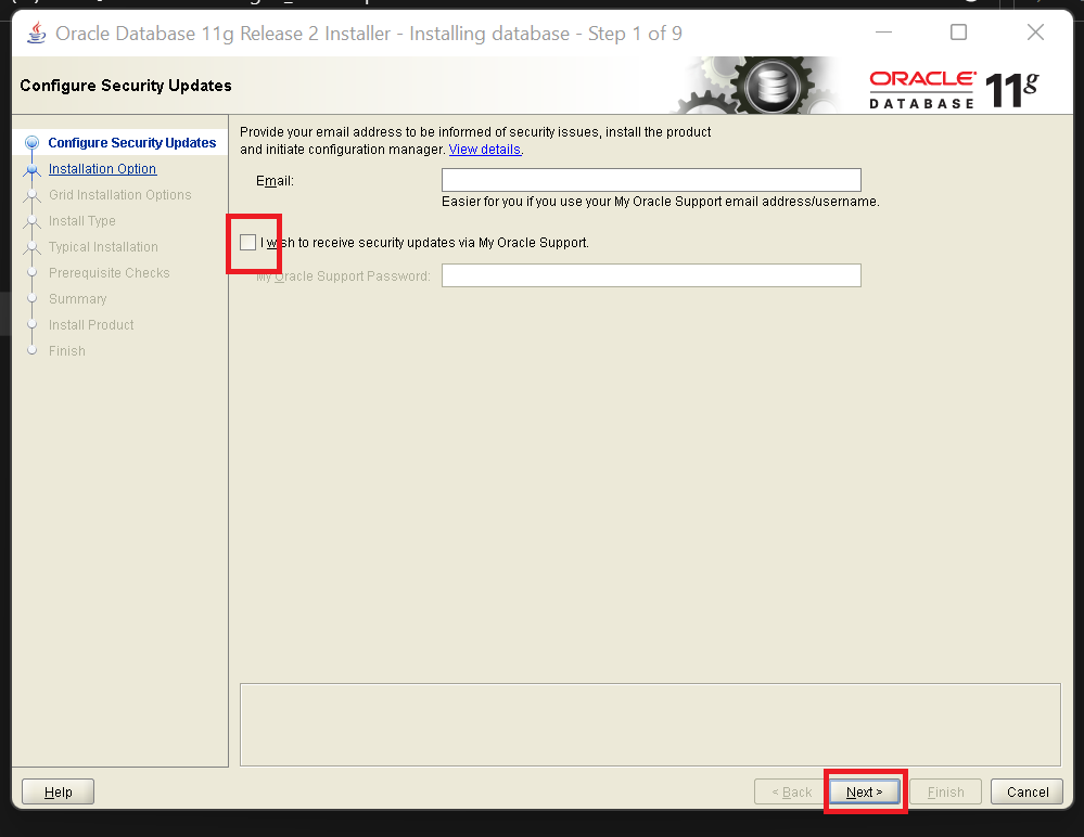 Oracle 11g R2 installation oracle support
